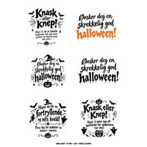 By Bente digitale klippeark - Tekster halloween