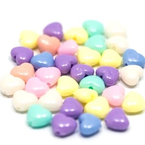 GO1047 Perle Hjerte Pastell 8mm 0868