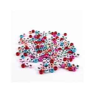 GO1213 Perle Bokstav Rund/flat Farger 4x7m