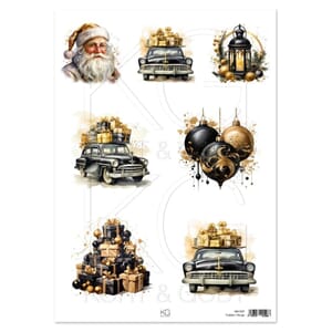 MA1029 Motivark Julebil sort 5466