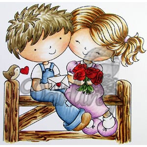 Valentine Moments, unmounted rubber stamp - UTGÅR