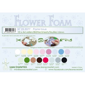 10 Flower foam sheets A4 0.8mm. Pastel blue