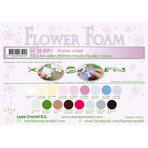 10 Flower foam sheets A4 0.8mm. Pastel violet