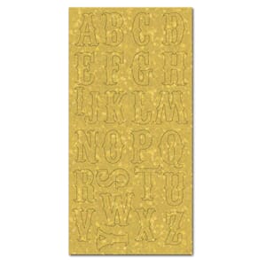 Pop Out Glitter-Alphabet-Gold
