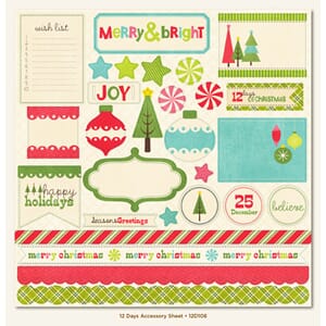 Accessory Sheet, 12 days of chrismas