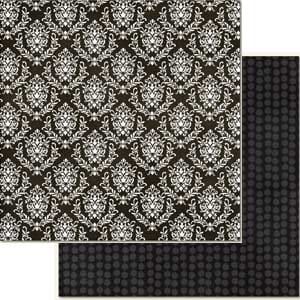 Andrea Victoria Black Damask Paper