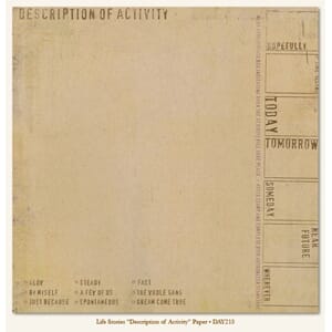 Life stories, Description of Activity Paper