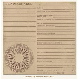 Life stories, Trip Information Paper