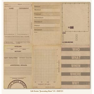 Life stories, Journaling Sheet #1