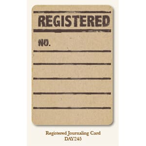 Life stories, Registered Journaling Card
