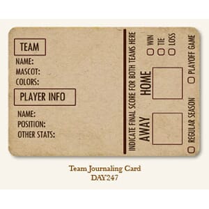 Life stories, Team Journaling Card