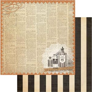 Lost & Found Halloween Hallows Newsprint Glittered Paper