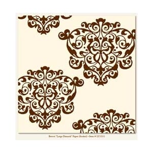 Lush, Brown Large Damask (flocked)