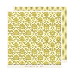 Lush, Green Damask Paper