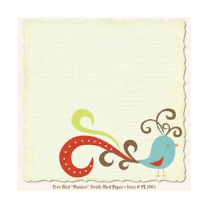 Penny Lane- Passion Swirly Bird Paper die-cut,