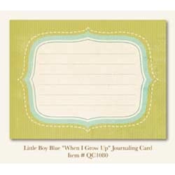 Quite Contrary,When I Grow Up Journaling Card,