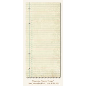 So Sophie Simple Things Lined Journaling Card