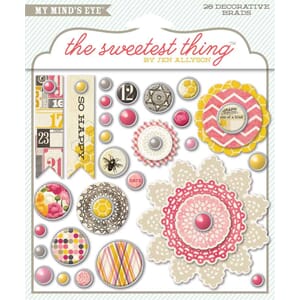 The Sweetest Thing Simply Lovely Decorative Brads