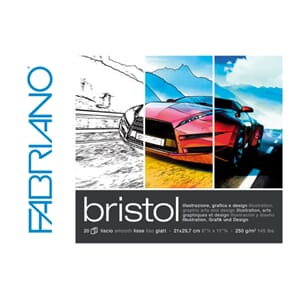 Fabriano Bristol, glatt, A4, 20 ark, til tusj