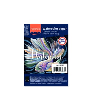 Watercolor paper smooth Black 300g A6 100sheets