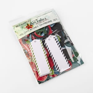 Holiday Wishes Chipboard Set, 61 pieces of chipboard shapes,