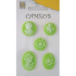 Cameos Set 04, 5 pcs green  - UTGÅR