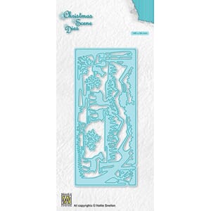 CRSD015 Christmas scene dies Forest with deer and squirrel