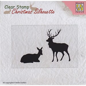 Christmas Silhouette Clear stamps reindeer