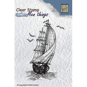 Clear stamps men things sailing boat
