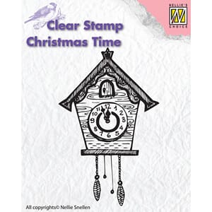 Clear stamps Christmas Time clock