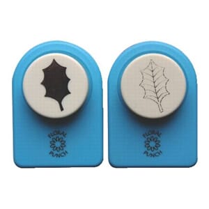 Floral punch med. set holly-leaf