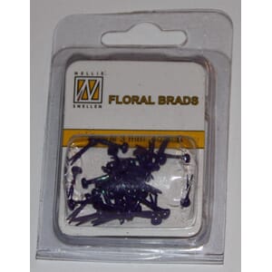 Floral glitter brads purple  - UTGÅR