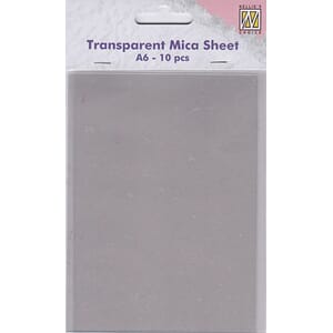 MICA001 transparent plastic mica sheets C6 size 10 pcs/pkg