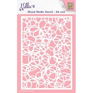 Mixed media stencils A6 size knot of circles