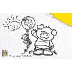 Piggy Clearstamp, Balloon  - UTGÅR
