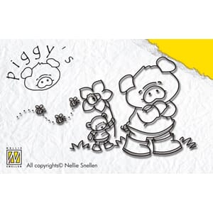 Piggy Clearstamp, Daffodil  - UTGÅR