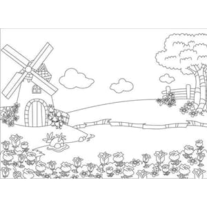 Picture Emb. Folder  Wind mill  - UTGÅR