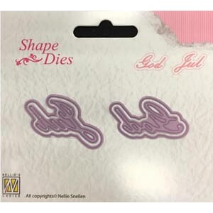 Shape Dies Norwegian text God Jul