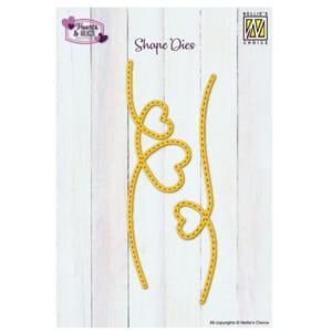 "Nellie Snellen Shape Die Emboss Hearts Dotted Line (SD335)