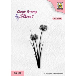 "Nellie Snellen Silhouette Clear Stamps Flowers 21 (SIL108)