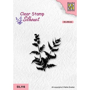 "Nellie Snellen Silhouette Clear Stamps Fern Branch (SIL116)