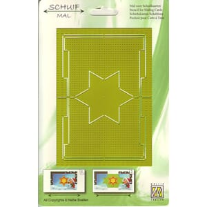 Slidingcard stencil star  - UTGÅR