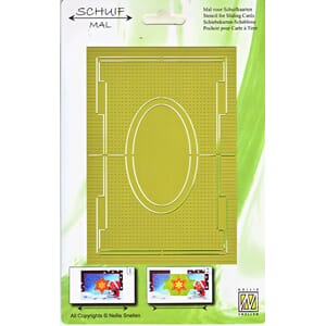 Slidingcard stencil oval  - UTGÅR