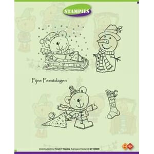 Stampies clearstamps, Playing in the snow  - UTGÅR