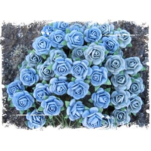 Roser, 1,2 cm, vintage blå, nr 80