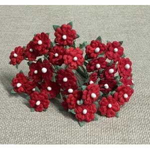 Papirdesign - Miniblomster, rød