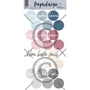 Klistremerker, Runde 4, farger, Papirdesign