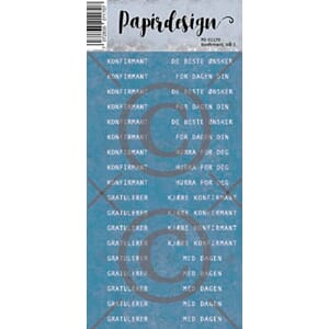 Klistremerker, Konfirmant, blå 1, Papirdesign