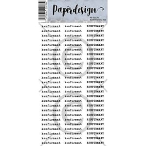 Klistremerker, Konfirmant 8, hvit, Papirdesign