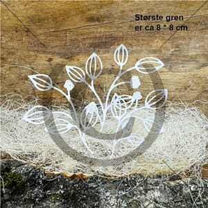 Papirdesign - BLAD 8  - DIES - Største gren er ca 8x8 cm